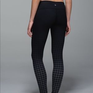 Lululemon wunder under houndstooth ombré leggings
